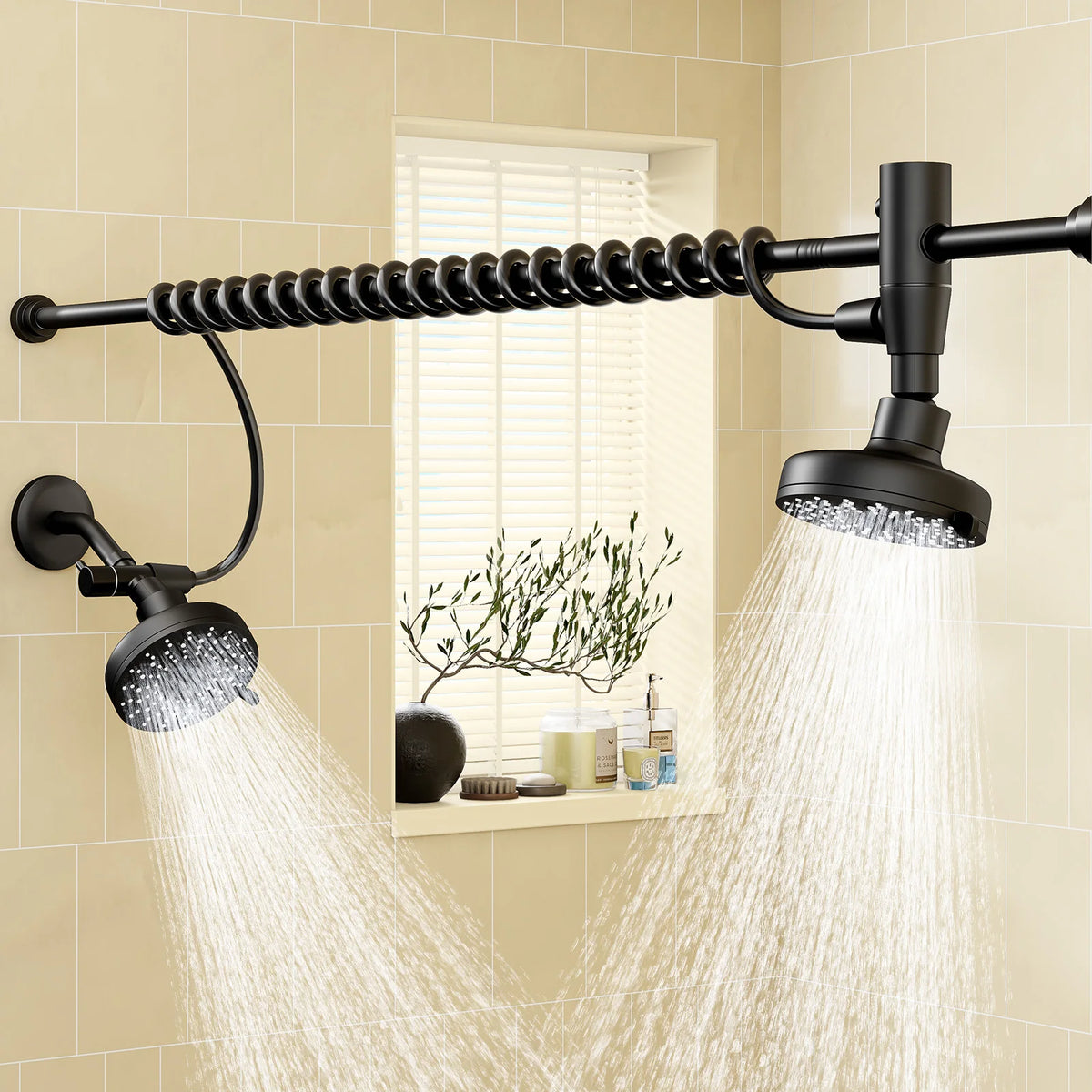 Tandem Shower Head For Couples, Dual Shower Head