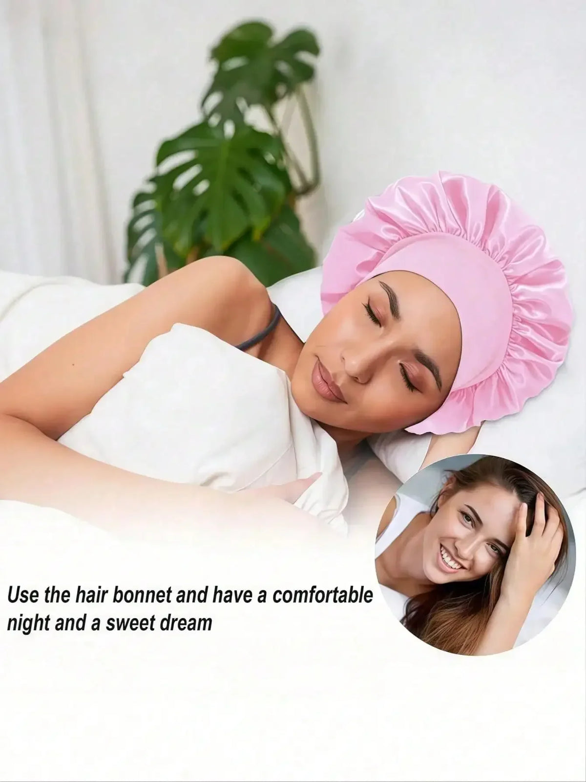 1pc Luxury Satin Silk Sleep Cap, Loose Elastic Headwear, Suitable For Women Hair Care, Unisex Night Hair Care Cap, Comfortable For Home Use, Sleep Cap, Women's Elastic Shower Cap, Adult Unisex Hair Care Cap Suitable For Showe