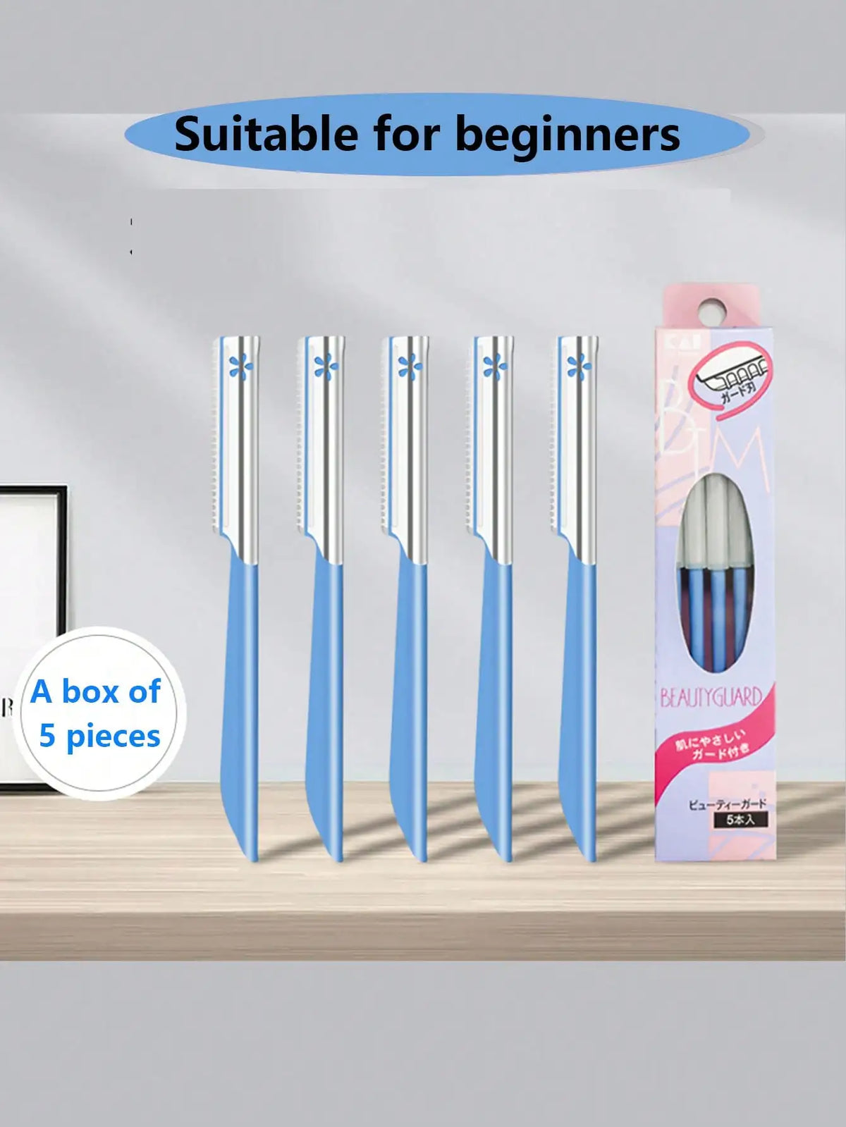 5pcs Compact And Exquisite Beipin Professional Eyebrow Trimmer, Sharp Blade For Smooth And Clean Grooming