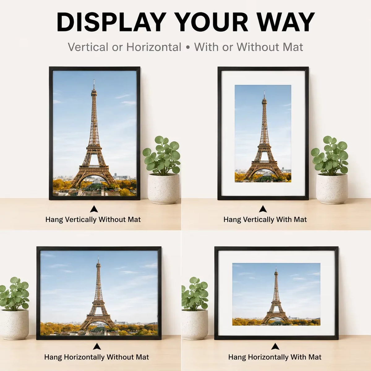 Modern Aluminum Multi Picture Frame Set for Home Gallery Display