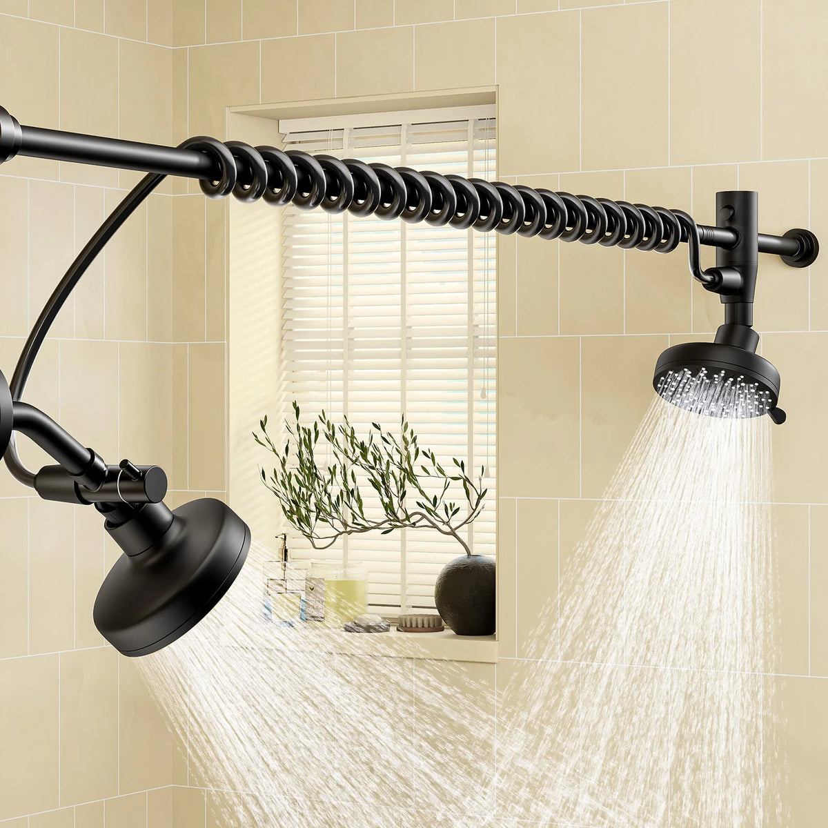 Tandem Shower Head For Couples, Dual Shower Head
