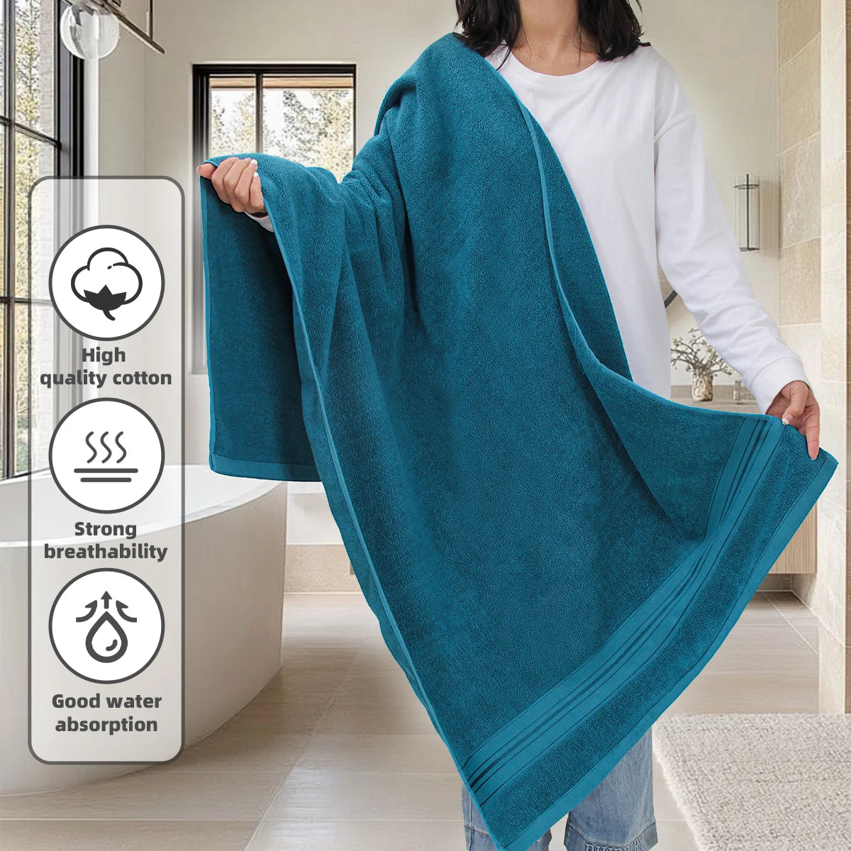 Luxury Cotton Bath Towel Set for Soft Everyday Comfort