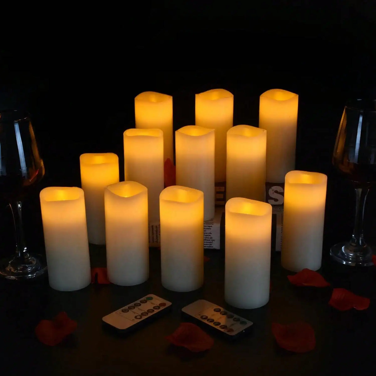 24,3 Size Ivory Electronic Candle Lamp