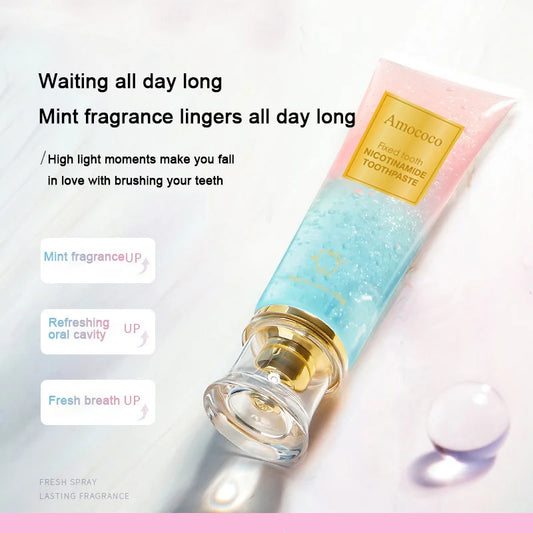 Teeth Whitening Toothpaste 100g Each Blue Pink Gradient Color Stain Remover with Fresh Breath Oral Care for Daily Use