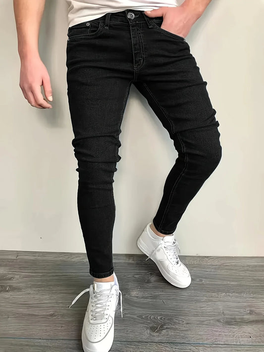 Men's Retro Fashion Jeans Classic Straight Leg Casual Comfortable Fit Men's Clothing