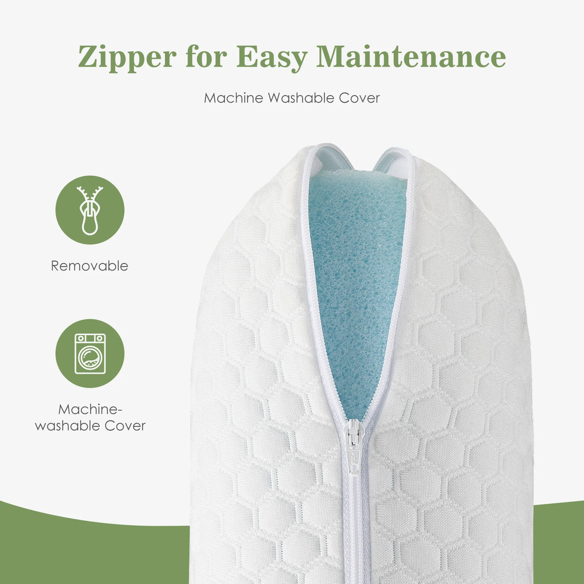 JHK Memory Foam Pillow For Comfortable Supportive Bedding