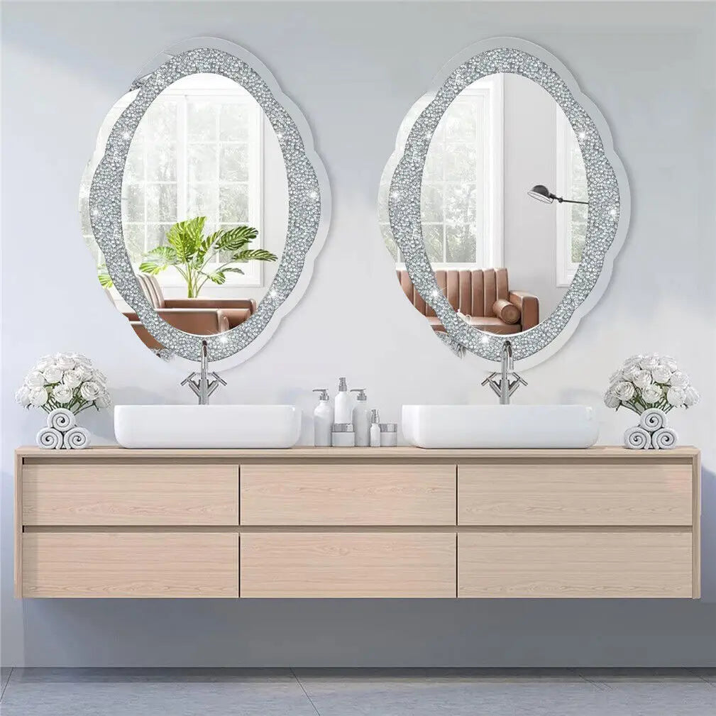 BORWART Cloud Shaped Polished Glass Accent Wall Mirror