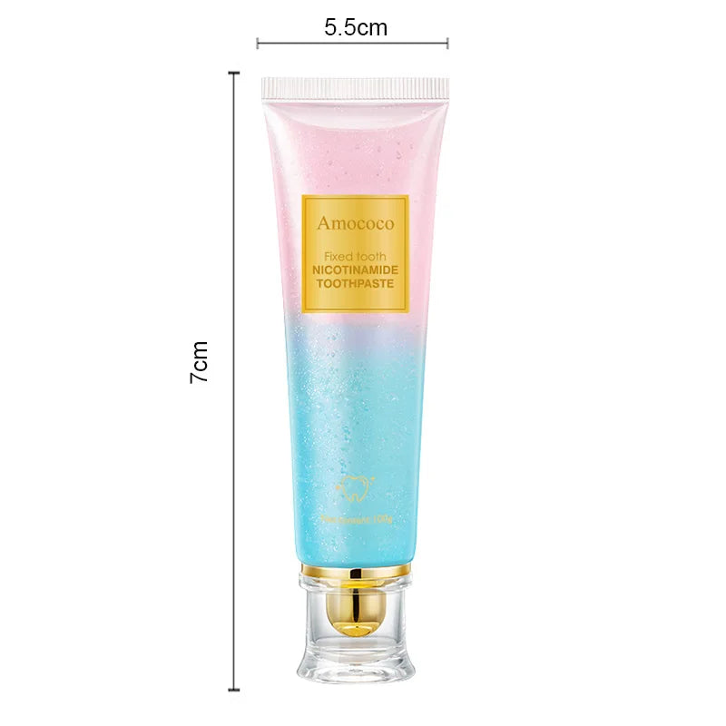 Teeth Whitening Toothpaste 100g Each Blue Pink Gradient Color Stain Remover with Fresh Breath Oral Care for Daily Use