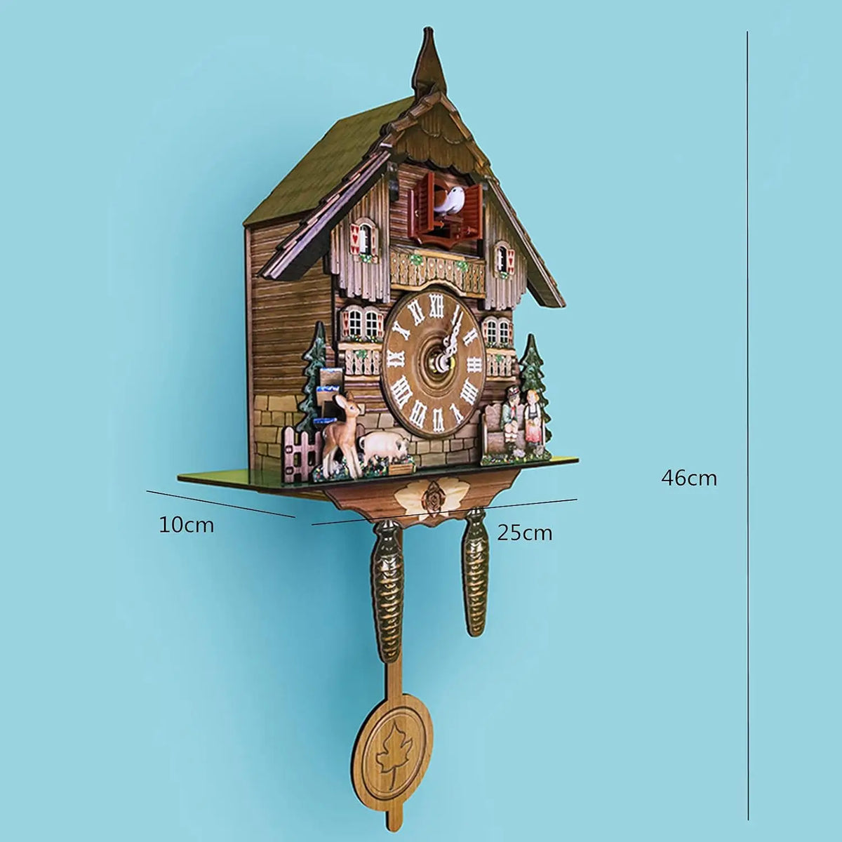 Decorative Cuckoo Wall Clock With Practical Alarm Function