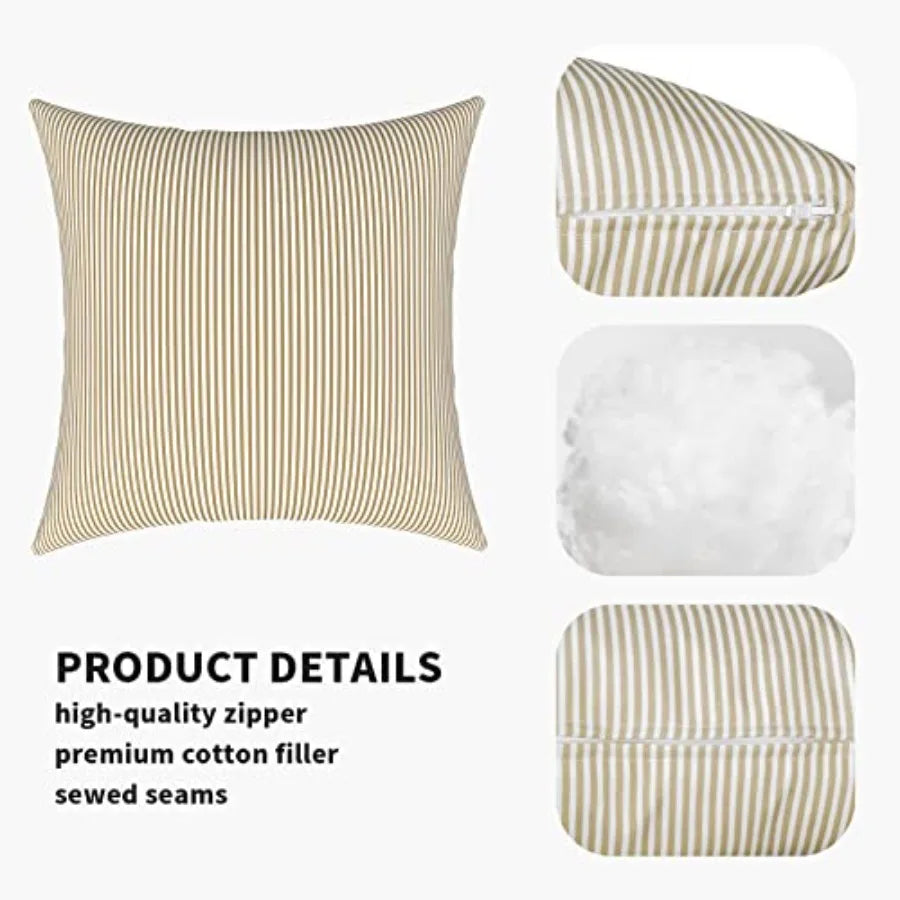 Set Of Two Decorative Column Pillows With Silk Filling