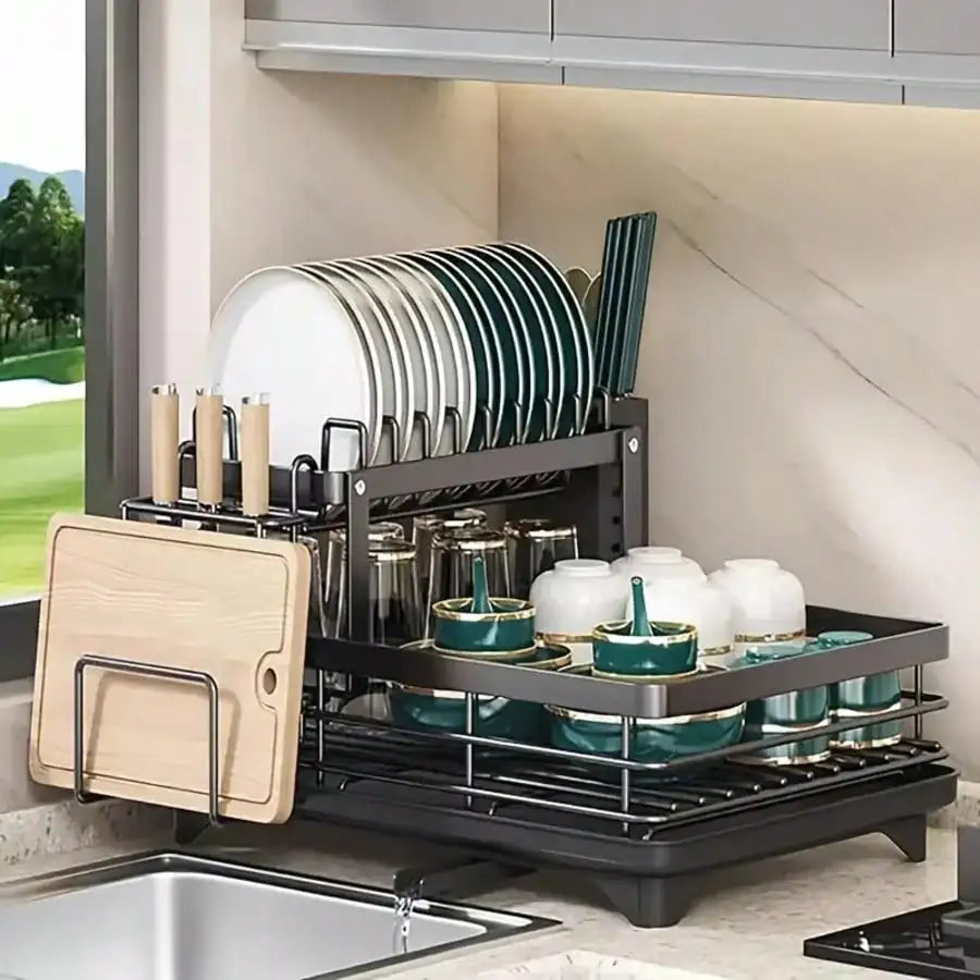 Carbon Steel Cutlery Rack For Kitchen Utensil Storage