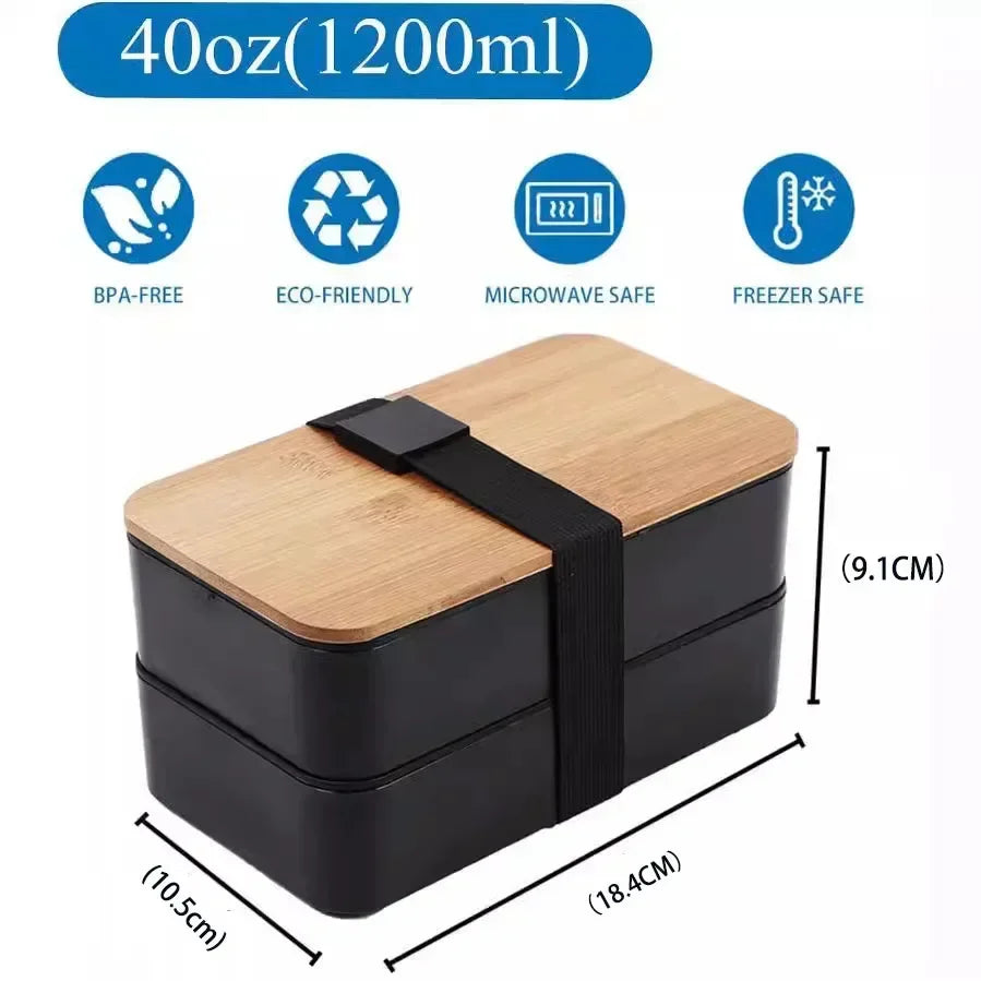 Bento Lunch Box, 2-Tier Food Storage Container