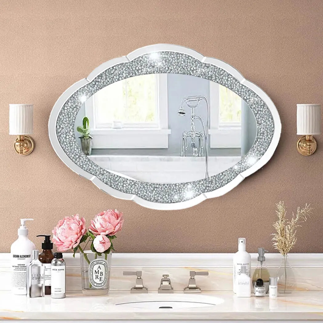 BORWART Cloud Shaped Polished Glass Accent Wall Mirror