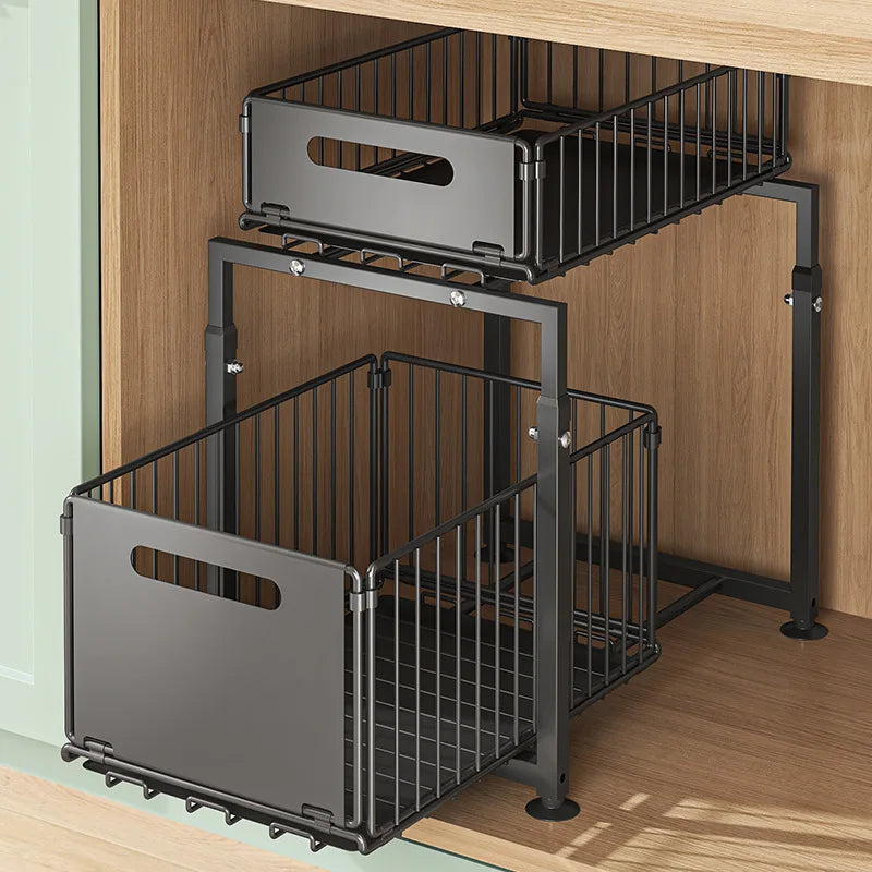 AEHOME Heavy Duty Slide Out Cabinet Organizer For Kitchen