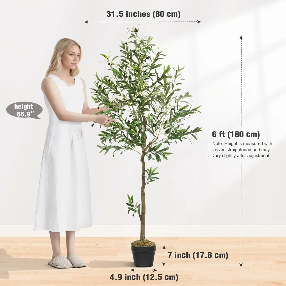 Olitree Artificial Olive Tree for Lifelike Indoor Home Decoration