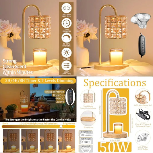 Wax Warmer Lamp with 2 Bulbs,