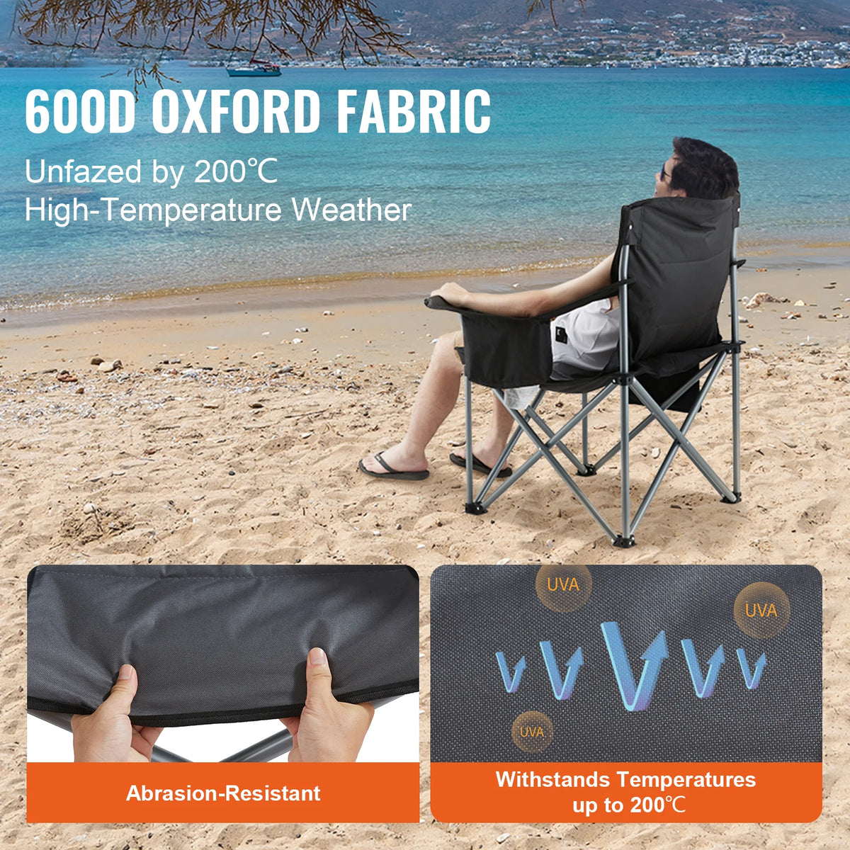 SucceBuy Outdoor Folding Camping Chair Sun Lounger For Relaxation