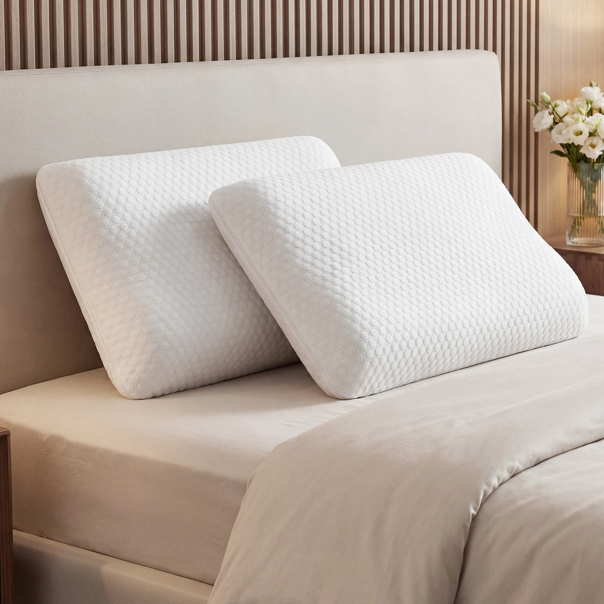 JHK Memory Foam Pillow For Comfortable Supportive Bedding