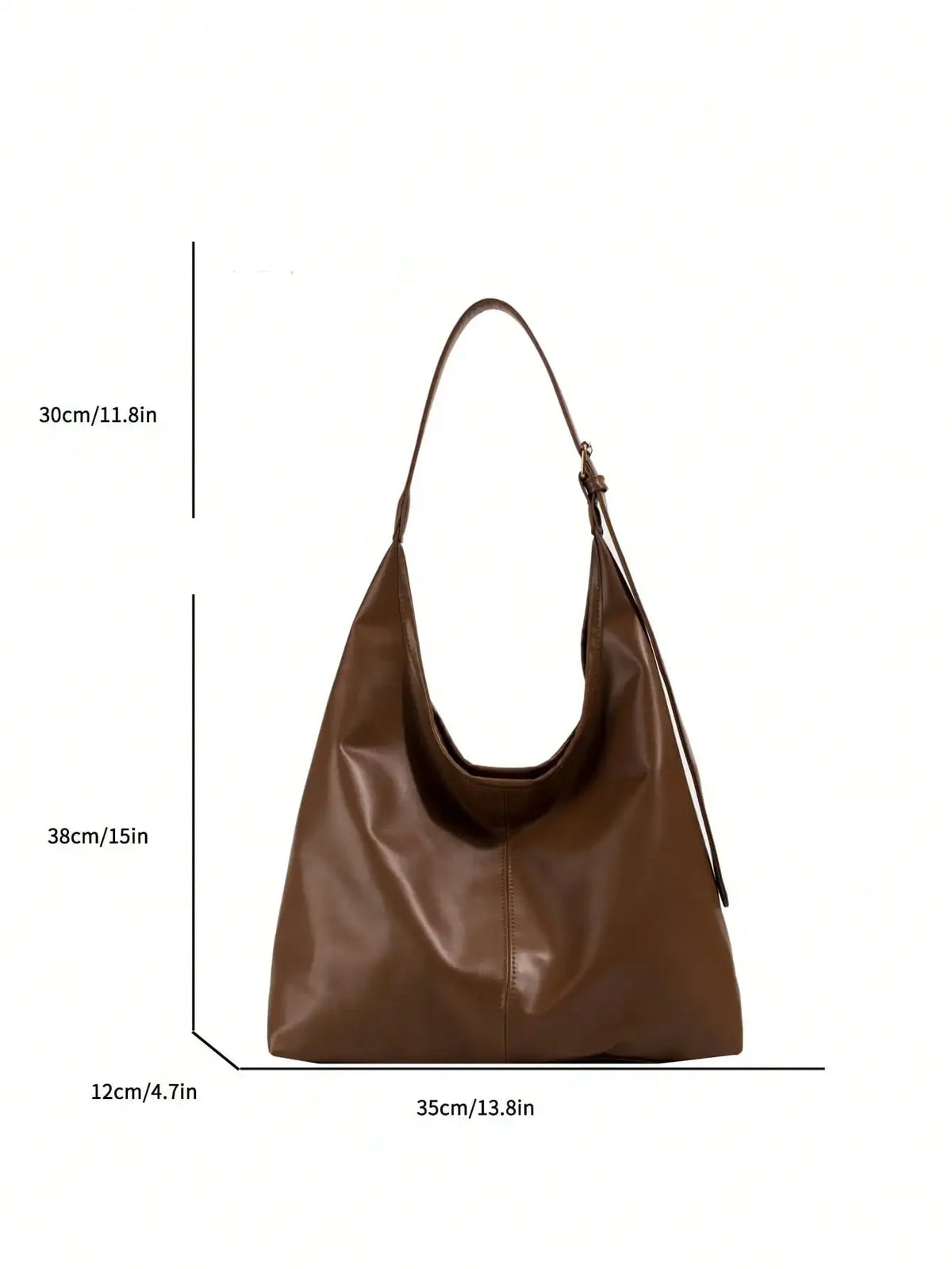 Large Capacity Solid Color Women's Shoulder Bag