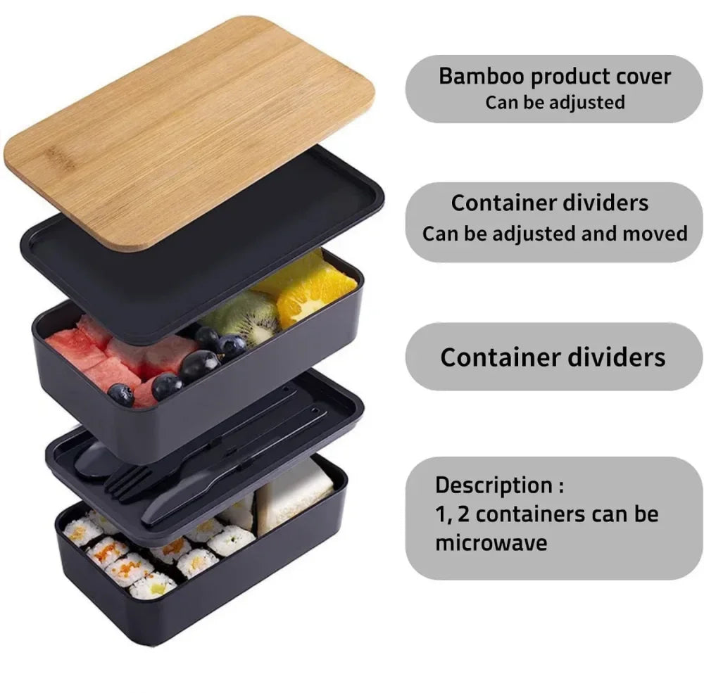 Bento Lunch Box, 2-Tier Food Storage Container