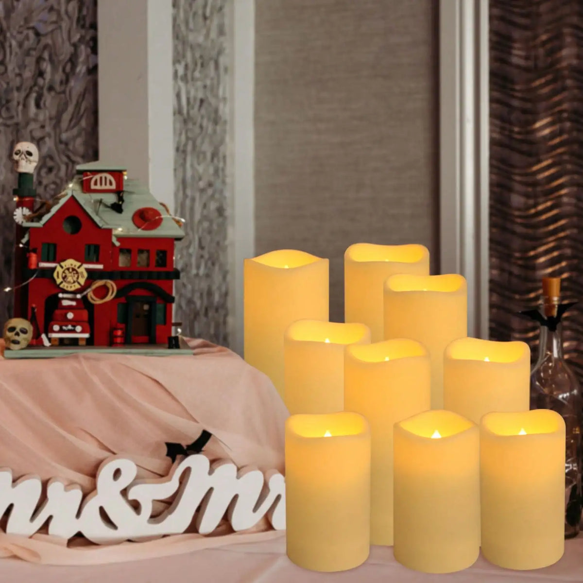 24,3 Size Ivory Electronic Candle Lamp