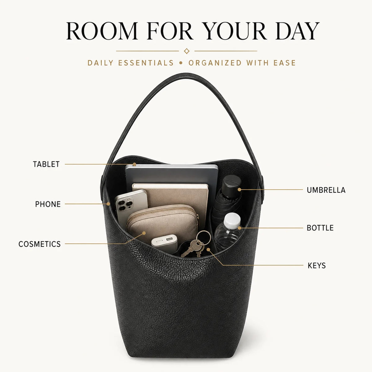 Black Genuine Leather