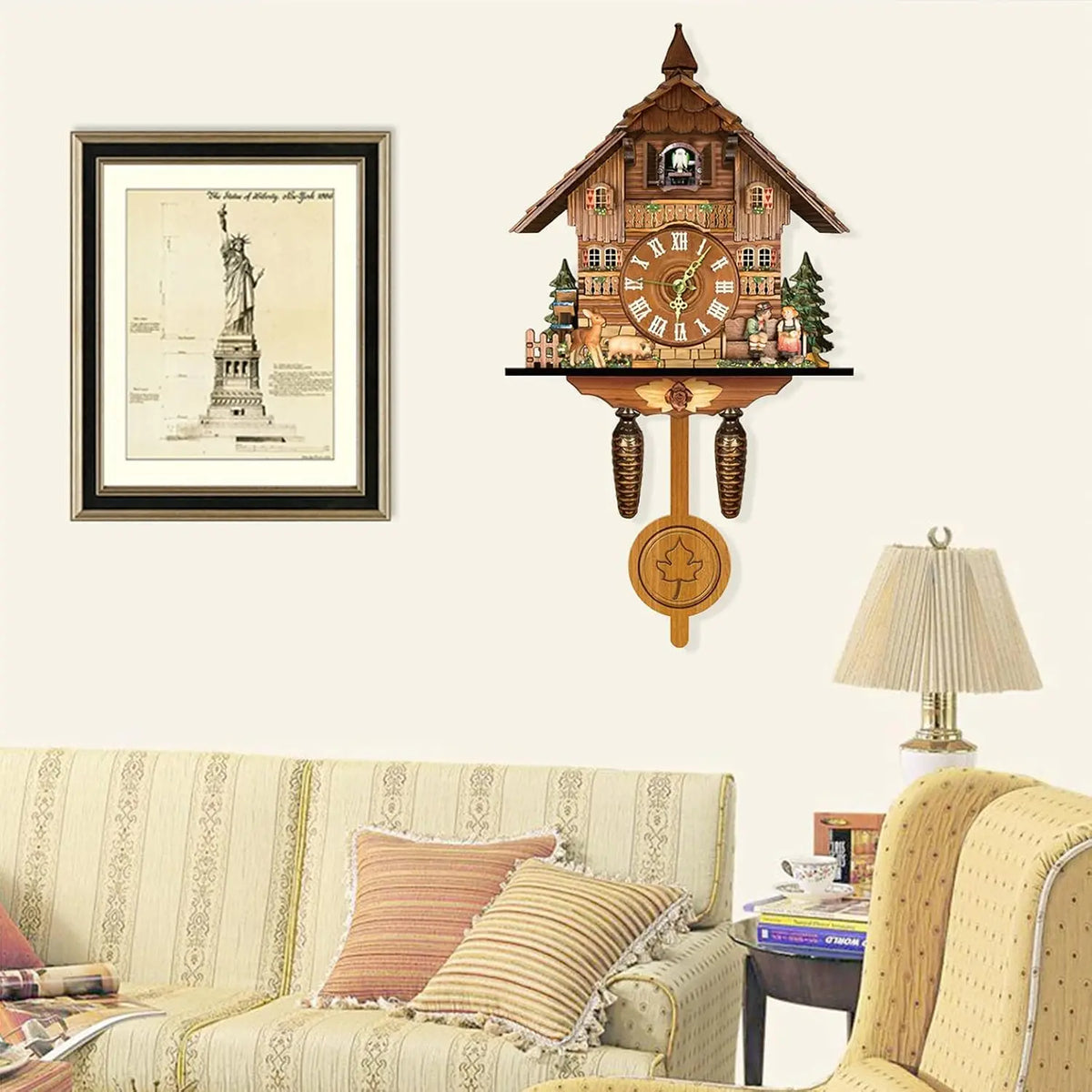 Decorative Cuckoo Wall Clock With Practical Alarm Function