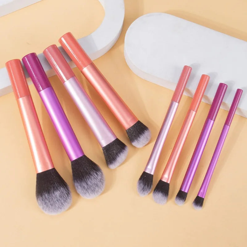 Makeup Brush Kit Soft 8pcs Synthetic Hair Make Up Brushes