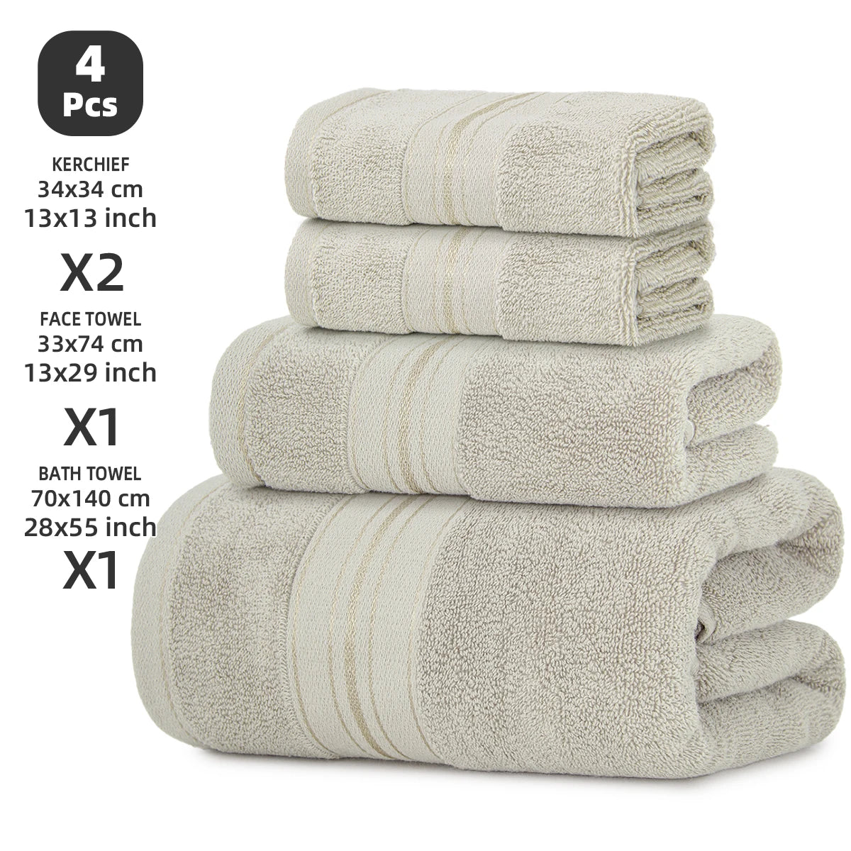 Luxury Cotton Bath Towel Set for Soft Everyday Comfort