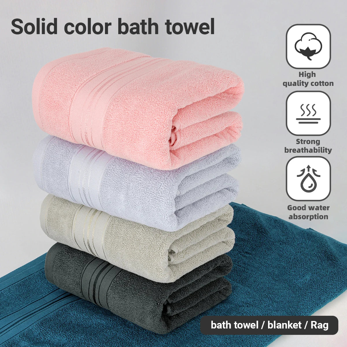 Luxury Cotton Bath Towel Set for Soft Everyday Comfort