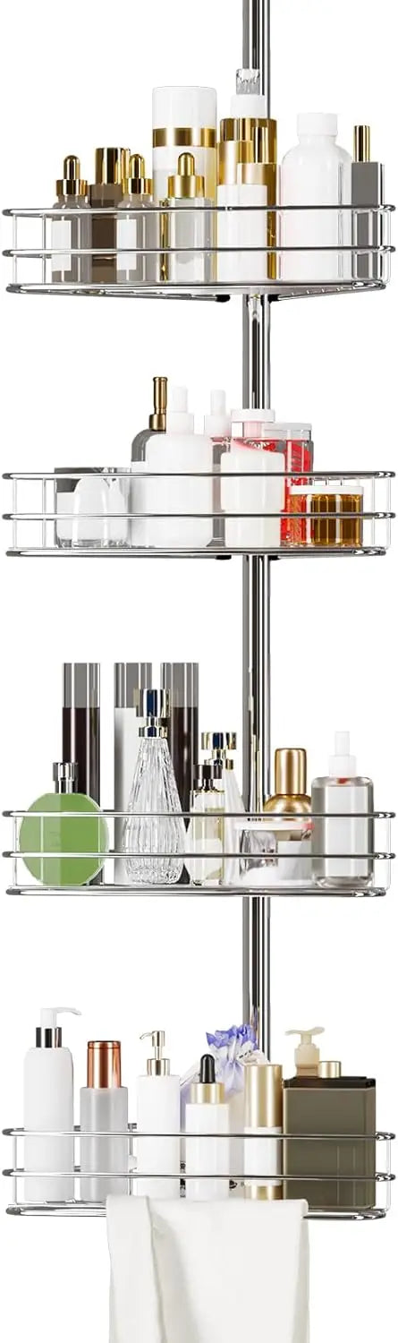 Bathroom Corner Shower Tension Pole Rust Proof