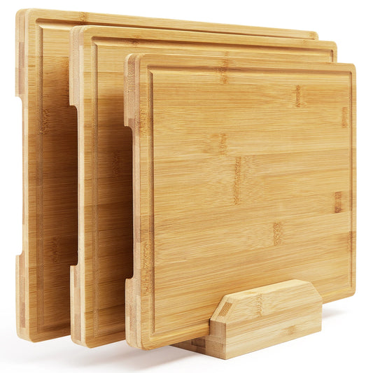3 PCS Bamboo Cutting Board Set