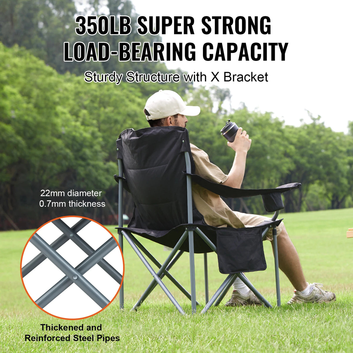 SucceBuy Outdoor Folding Camping Chair Sun Lounger For Relaxation