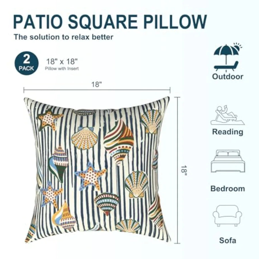Decorative Column Pillows With Silk Filling Pack of Two