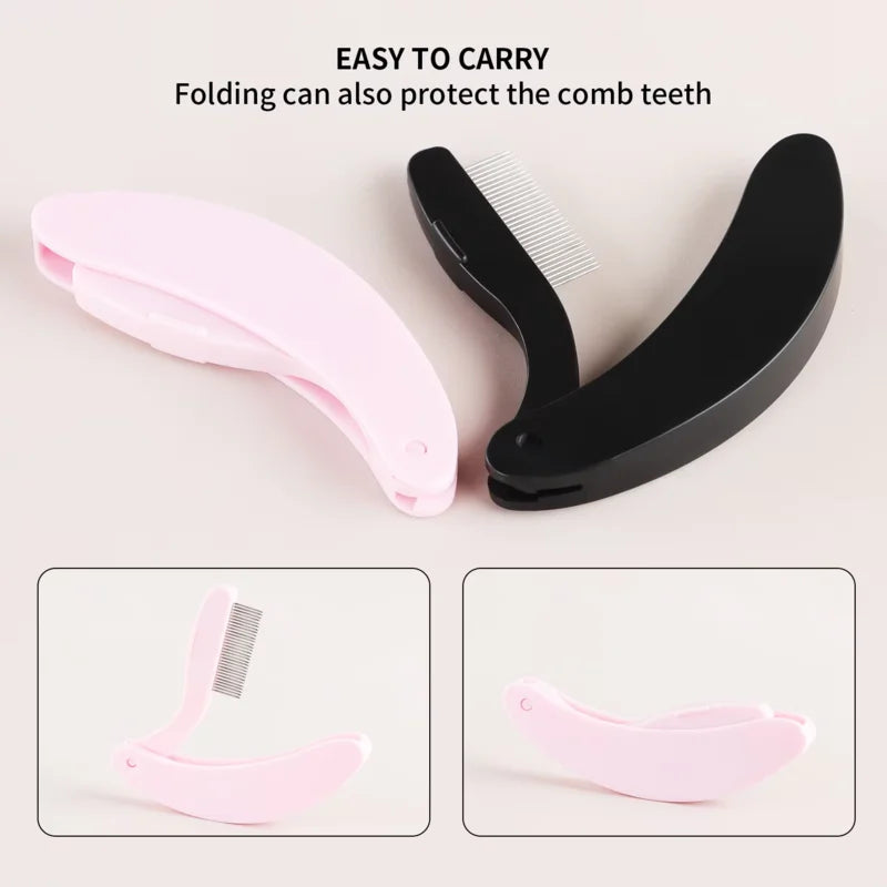 Folding Ultra-fine Stainless Steel Eyelash Brush