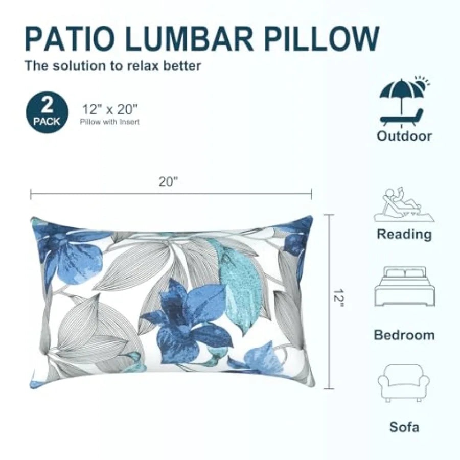 Two Piece Decorative Leather Lumbar Pillow Set for Home Decor
