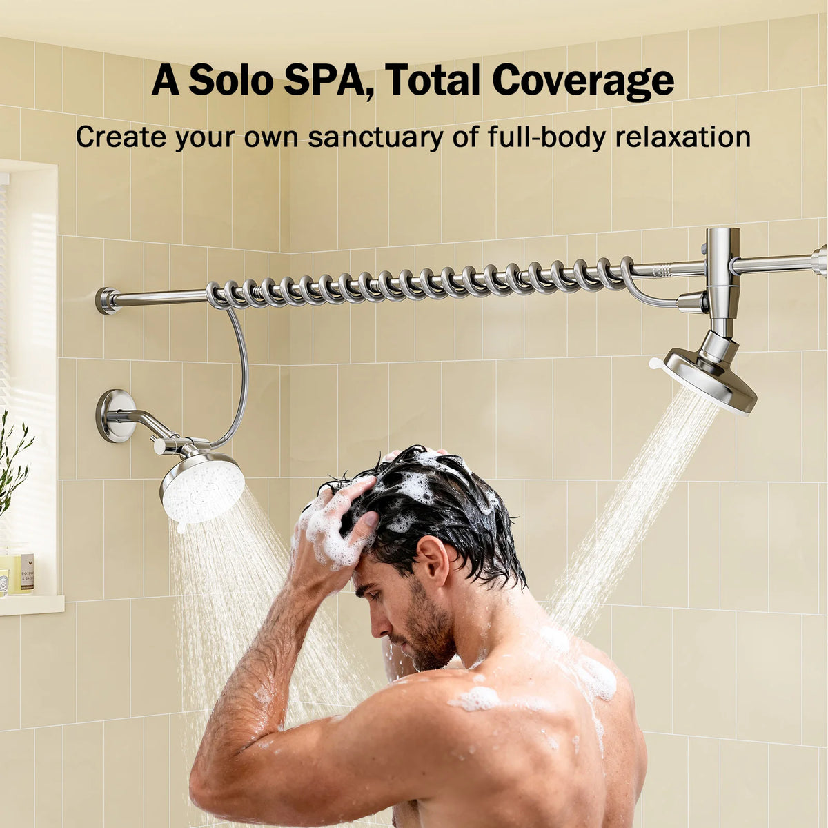 Tandem Shower Head For Couples, Dual Shower Head