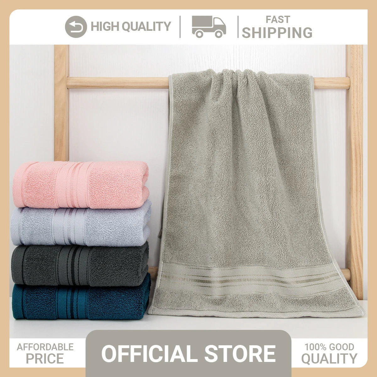 Luxury Cotton Bath Towel Set for Soft Everyday Comfort