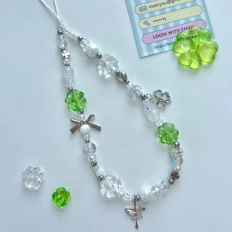 Beaded Acrylic Keychain
