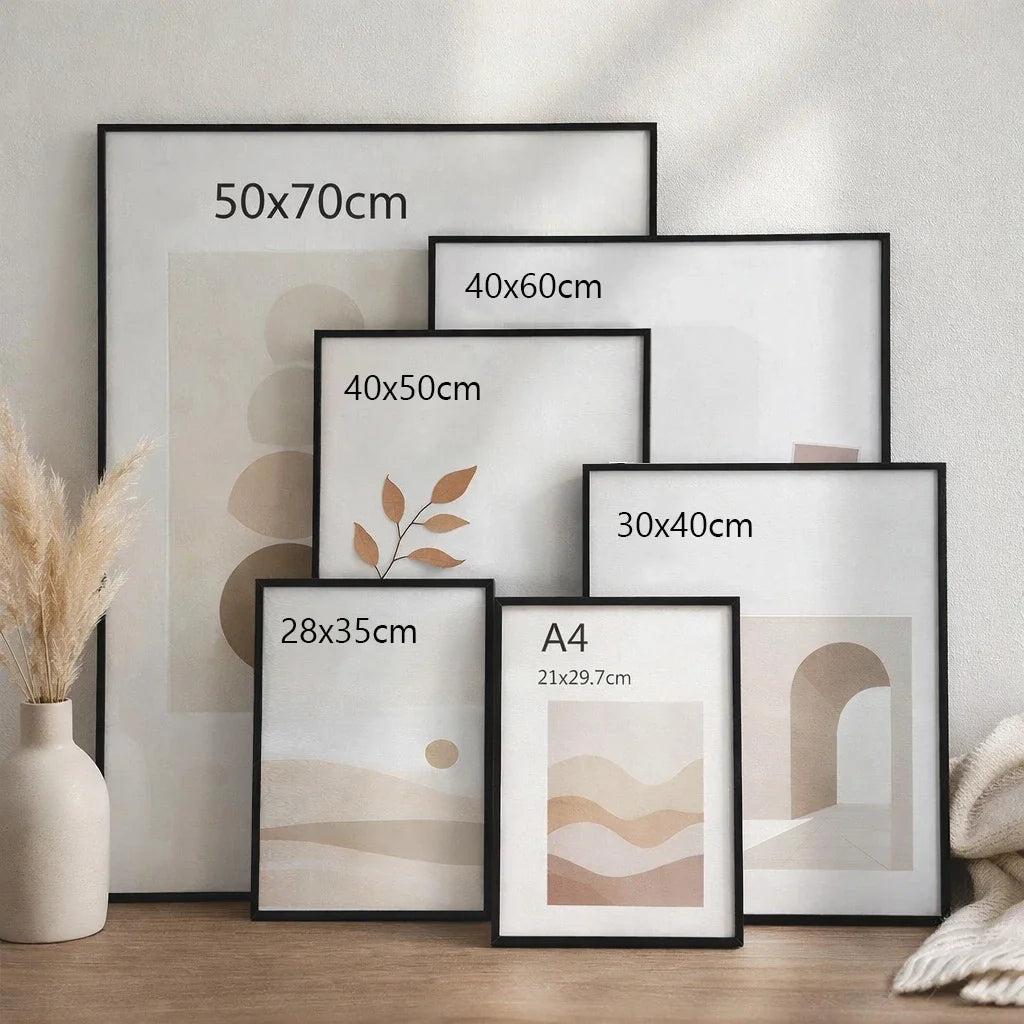 Modern Aluminum Multi Picture Frame Set for Home Gallery Display