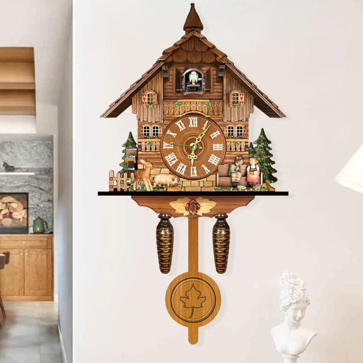 Decorative Cuckoo Wall Clock With Practical Alarm Function