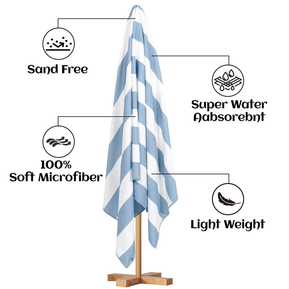 Four Pack Cotton Beach Towels for Home and Outdoor Use