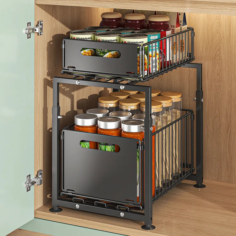 AEHOME Heavy Duty Slide Out Cabinet Organizer For Kitchen