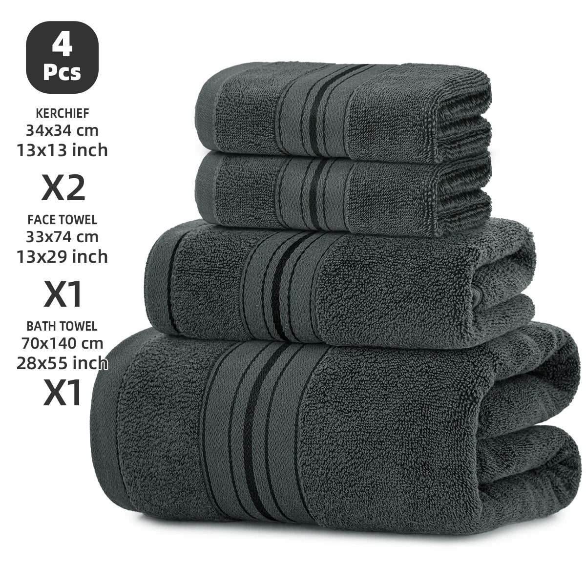Luxury Cotton Bath Towel Set for Soft Everyday Comfort