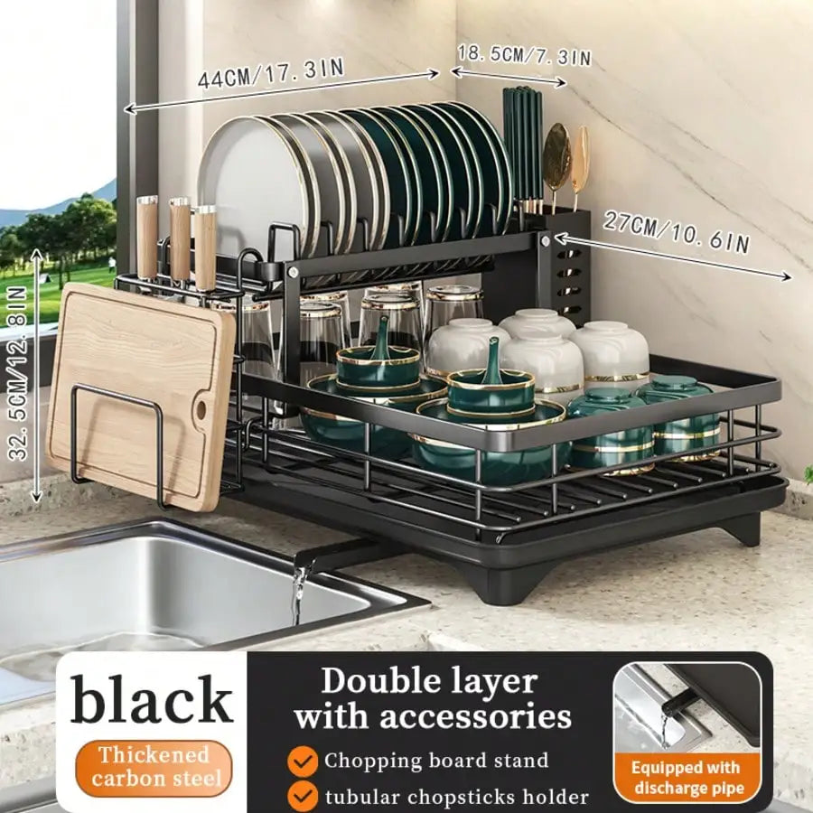 Carbon Steel Cutlery Rack For Kitchen Utensil Storage