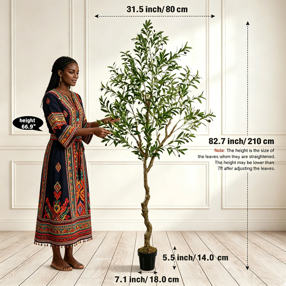 Olitree Artificial Olive Tree for Lifelike Indoor Home Decoration