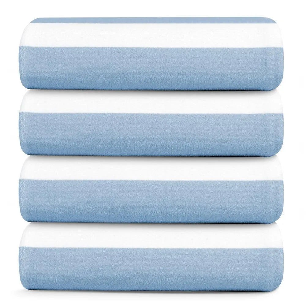 Four Pack Cotton Beach Towels for Home and Outdoor Use