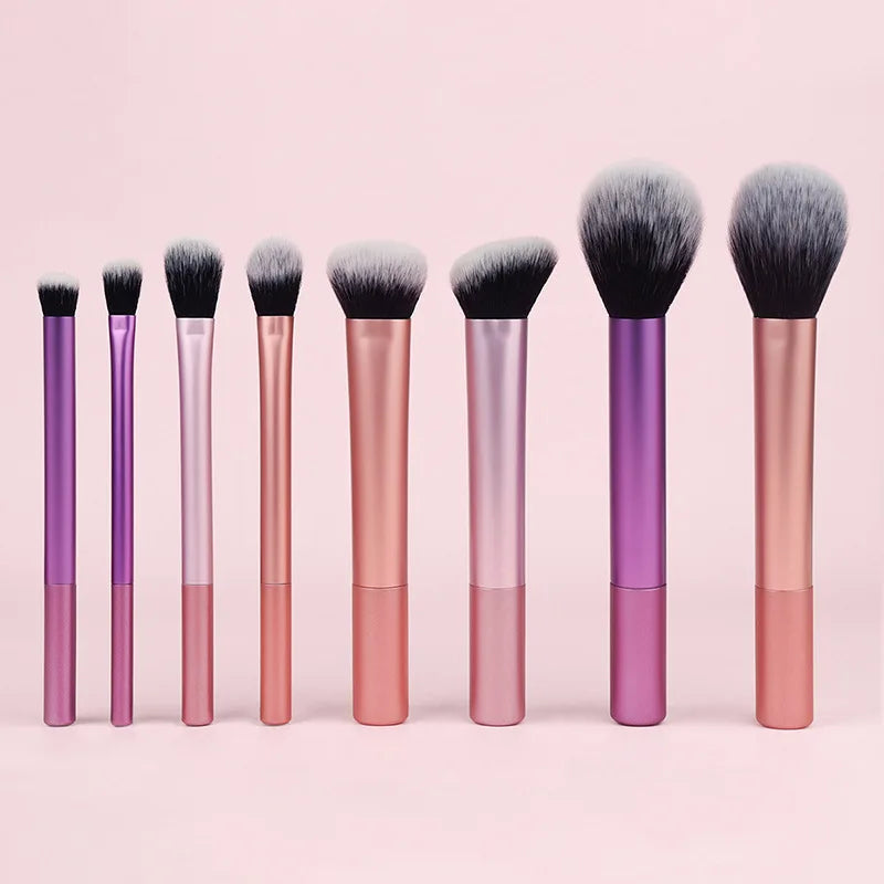 Makeup Brush Kit Soft 8pcs Synthetic Hair Make Up Brushes