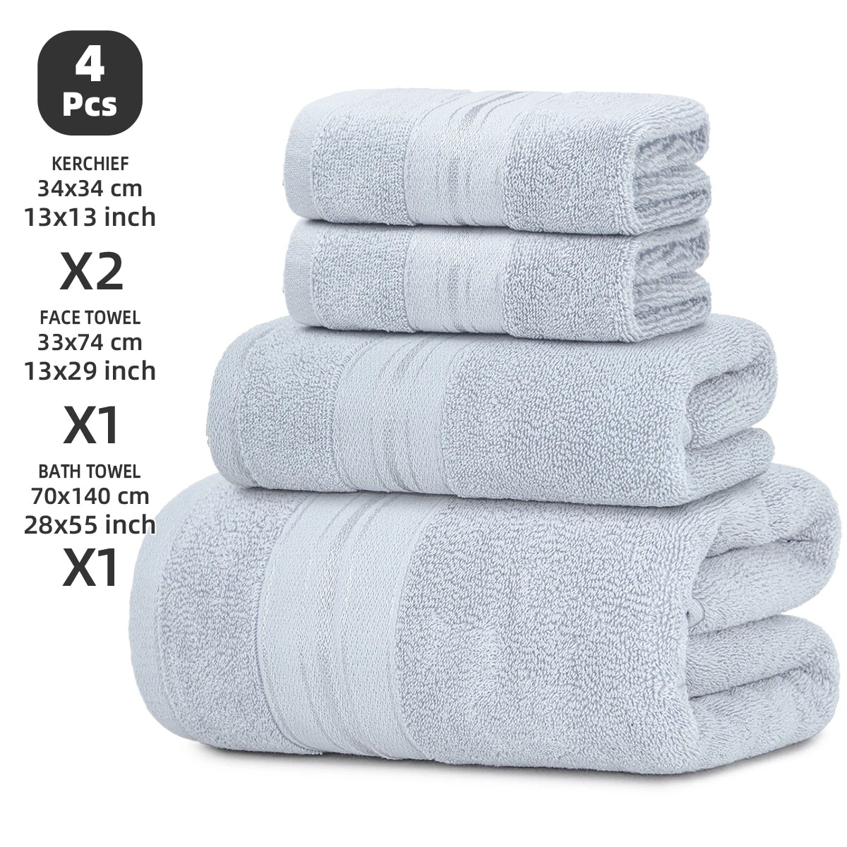 Luxury Cotton Bath Towel Set for Soft Everyday Comfort