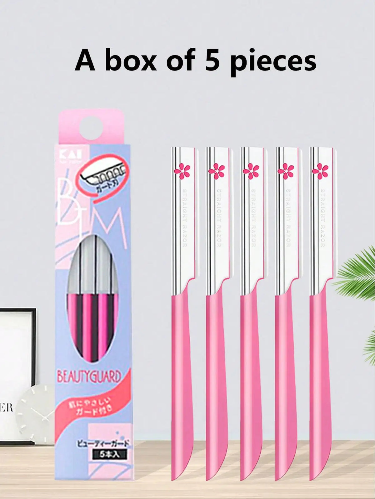 5pcs Compact And Exquisite Beipin Professional Eyebrow Trimmer, Sharp Blade For Smooth And Clean Grooming